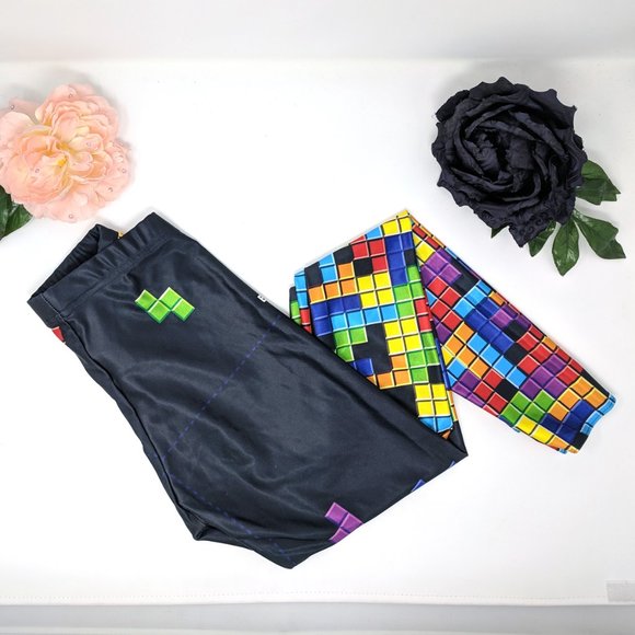 Blackmilk Retro Gamer (Tetris) Leggings - S - Picture 3 of 6